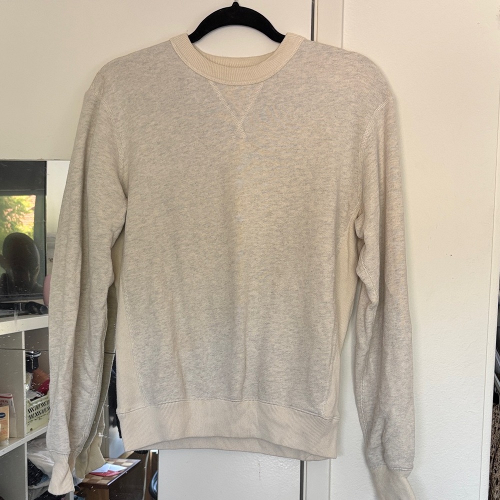 Buck Mason Cream Crewneck Sweater